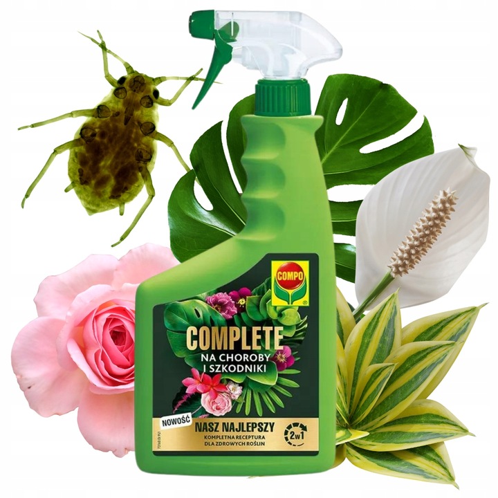 COMPO COMPLETE 2w1 NA CHOROBY I SZKODNIKI MSZYCE PRZĘDZIORKI WEŁNOWCE PLEŚŃ