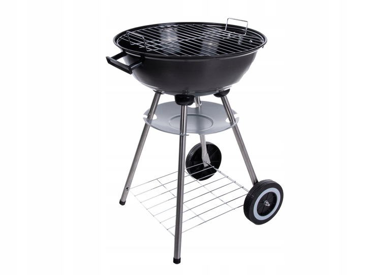 GRILL 39CM WĘGLOWY OKRĄGŁY Z POKRYWĄ I POKROWCEM GEKO G80512