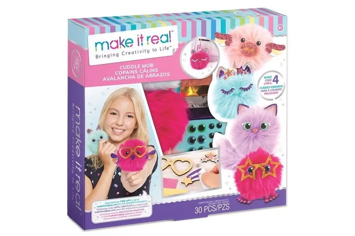 MAKE IT REAL zestaw kreatywny do tworzenia Puszystych Breloczków