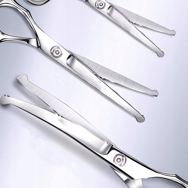 Profesjonalny Zestaw do strzyżenia nożyczki dla psów kotów Etui grzebień