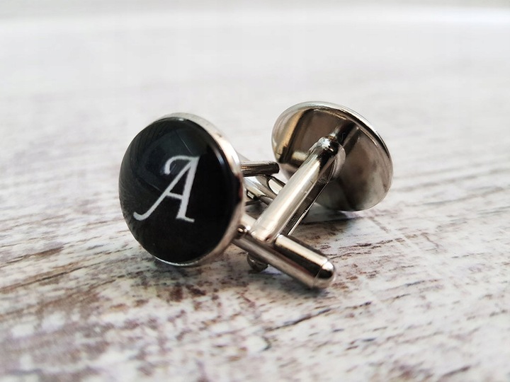 Spinki do Mankietów Koszuli z Inicjałami do Ślubu Ślub Inicjały