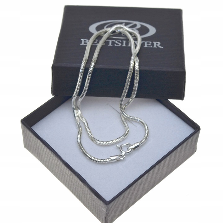 ŁAŃCUSZEK SREBRNY ŻMIJKA DAMSKI 2mm 50cm SREBRO