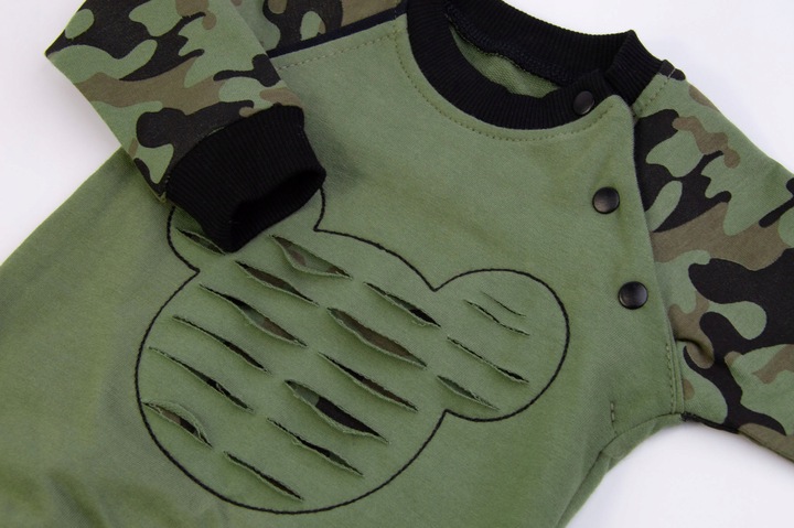 KOMPLET niemowlęcy spodnie bluza apaszka MORO 68