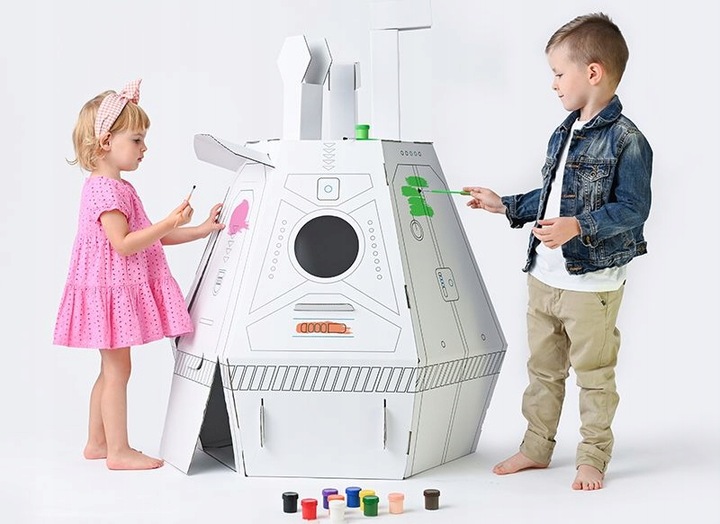 Kartonowy Kapsuła Ratunkowa do malowania i samodzielnego złożenia Tektorado