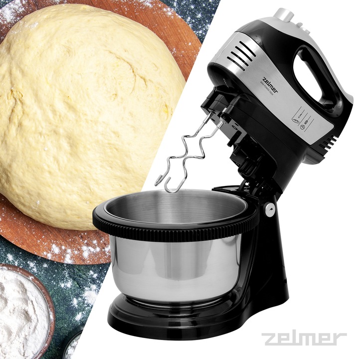 MIKSER RĘCZNY ZELMER LEKKI ROBOT KUCHENNY 4 KOŃCÓWKI Z MISĄ 2,5L TURBO 700W