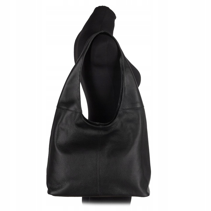 WŁOSKA CZEKOLADOWA TOREBKA SKÓRA NATURALNA BRĄZOWA TORBA WOREK VERA PELLE