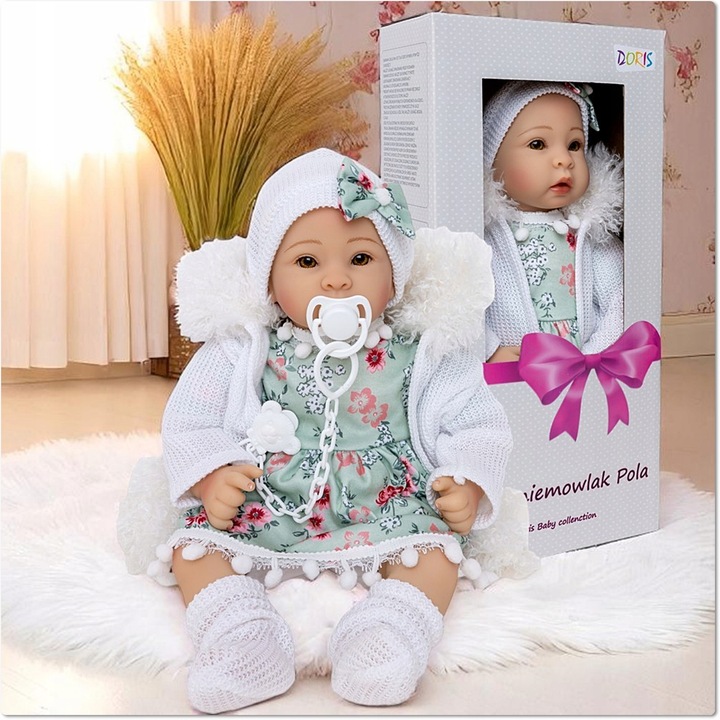 Lalka bobas interaktywna DUŻA REALISTYCZNA PACHNĄCA zestaw SMOCZEK PAMPERS