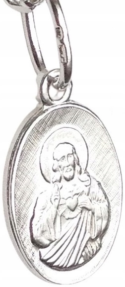 Łańcuszek Srebrny Medalik Komplet Srebrny (na PREZENT / KOMUNIA / Chrzest)