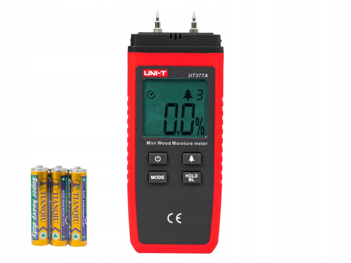 CYFROWY MIERNIK WILGOTNOŚCI DREWNA PAPIERU LCD ZESTAW UNI-T UT377A