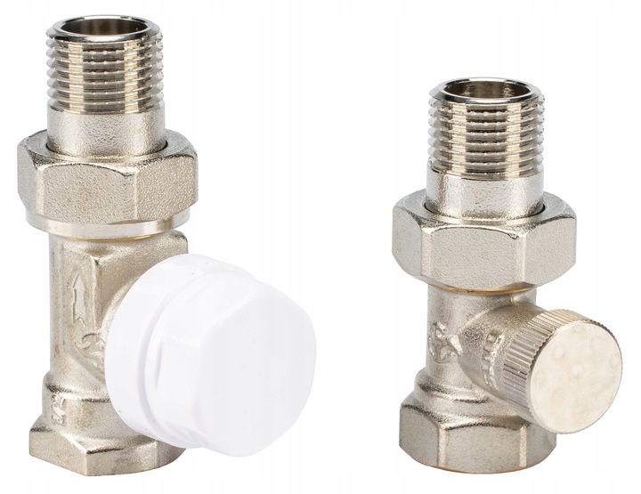 ZESTAW TERMOSTATYCZNY PROSTY ZAWORY FI 1/2" GŁOWICA TERMOSTATYCZNA KOMPLET