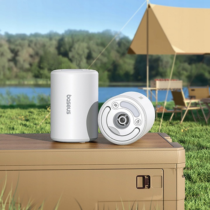 BASEUS POMPKA ELEKTRYCZNA BEZPRZEWODOWA DO MATERACA 240Lmin 2000mAh LATARKA