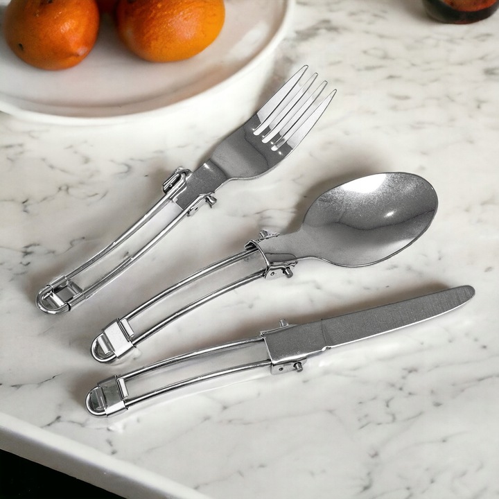 SZTUĆCE TURYSTYCZNE KEMPINGOWE NIEZBĘDNIK POD NAMIOT BIWAK SKŁADANE