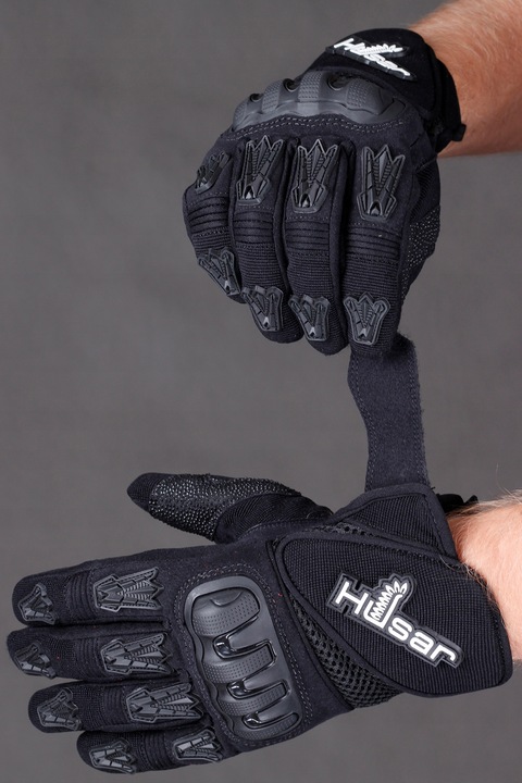 MOCNE TEKSTYLNE RĘKAWICE MOTOCYKLOWE HUSAR MX1 L