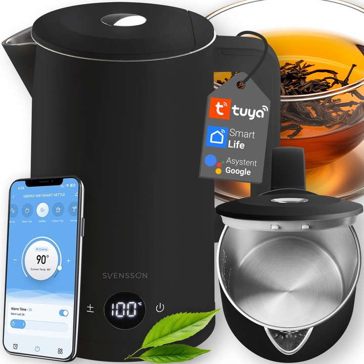 CZAJNIK ELEKTRYCZNY SMART WiFi REGULACJA TEMPERATURY TUYA CICHY ZE STALI