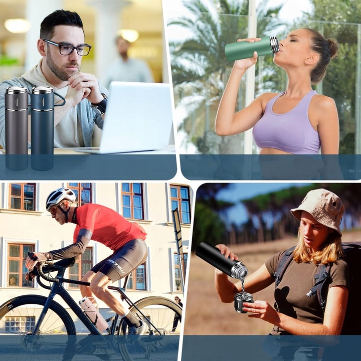 Termos Kubek Termiczny 500ml Na Gorące Napoje 12H Stal Nierdzewna 304