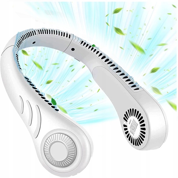 PRZENOŚNY WENTYLATOR NA SZYJĘ MINI BEZŁOPATKOWY CHŁODZIARKA AKUMULATOROWY
