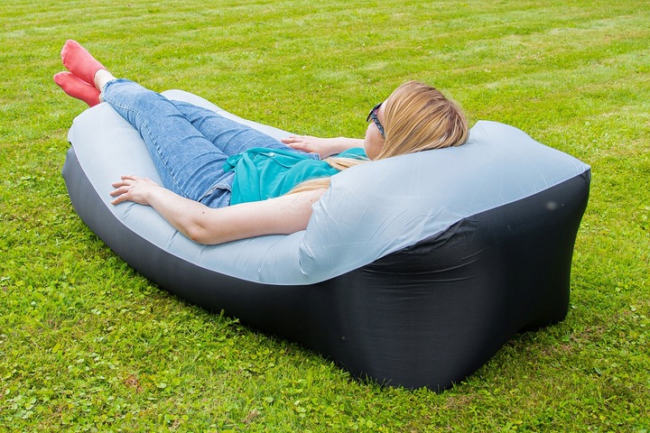 LAZY BAG Air Sofa DMUCHANA Leżak Materac Fotel Na Plażę Z ZAGŁÓWKIEM