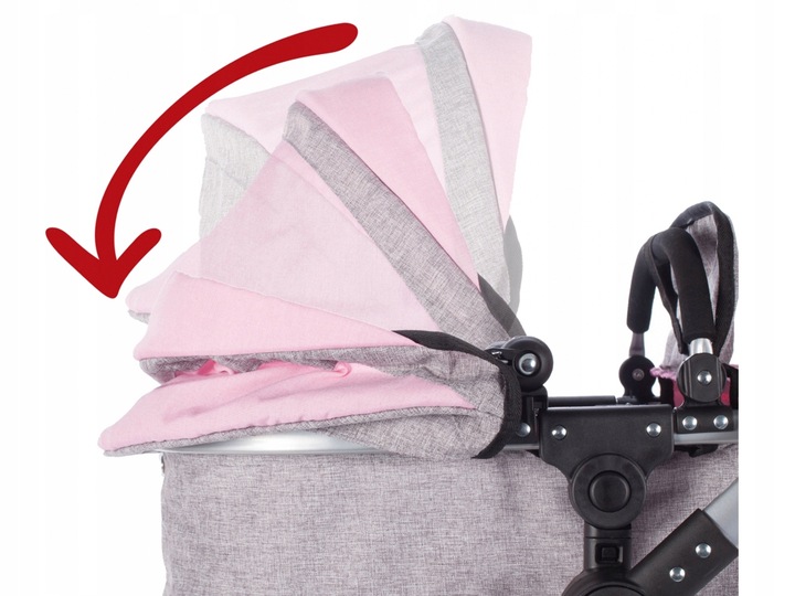 WÓZEK dla Lalek 2w1 Głęboki SPACERÓWKA GONDOLA Składany Princess + TORBA