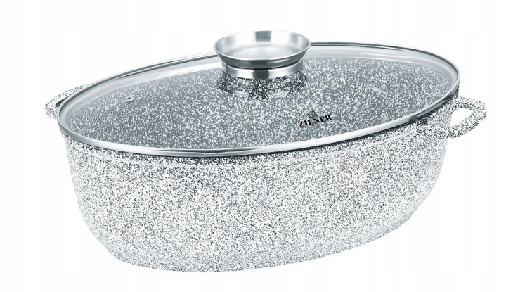 BRYTFANNA MARMUROWA 8L GĘSIARKA 38CM INDUKCJA