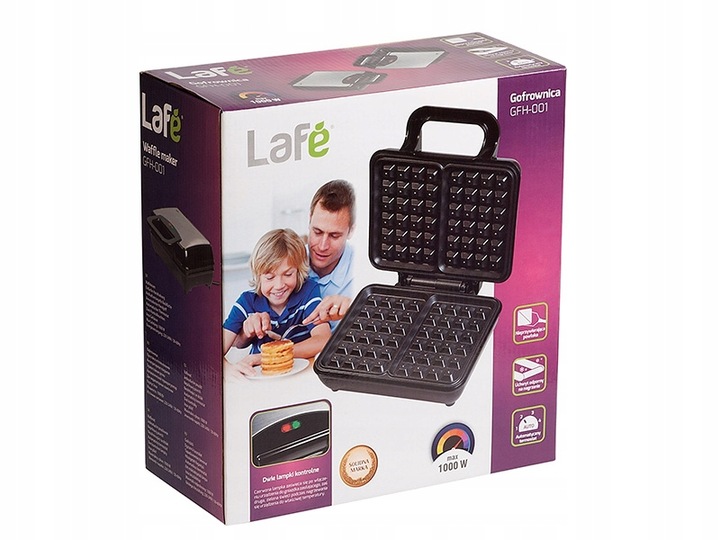 GOFROWNICA NA 2 DUŻE CHRUPIĄCE GOFRY XXL MOCNA OPIEKACZ GOFRÓW WYPIEKACZ