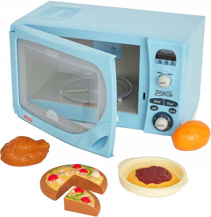 KUCHENKA MIKROFALOWA MIKROFALÓWKA DLA DZIECI DŹWIĘK ŚWIATŁO DELONGHI 30 CM