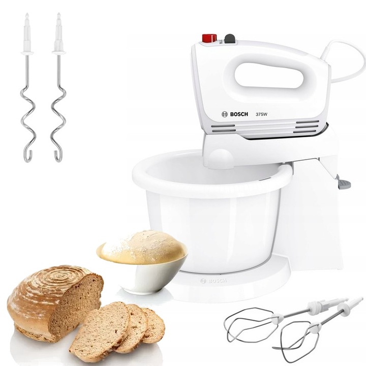 BOSCH ROBOT KUCHENNY MIKSER z MISĄ MQWPL2000 375W + FOREMKI NA CIASTA