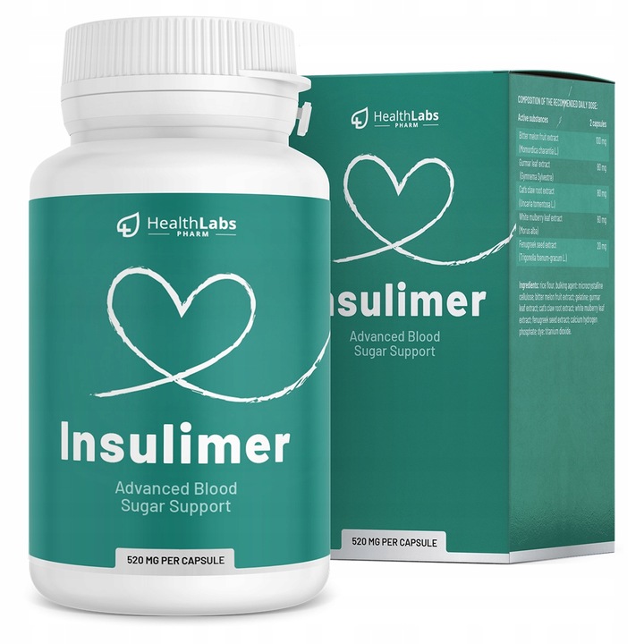 Insulimer - Prawidłowy Poziomu Cukru Naturalne Składniki 30 kapsułek - HLP