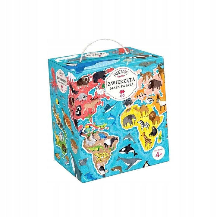 Puzzle Puzzlove CzuCzu Zwierzęta Mapa Świata 60 elementów 491927