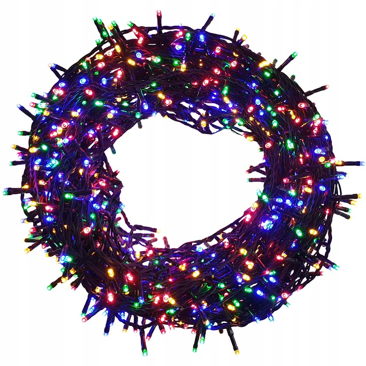 LAMPKI CHOINKOWE 1000 LED TIMER ATEST 51,5M MULTI WIELOKOLOROWE PROGRAMY