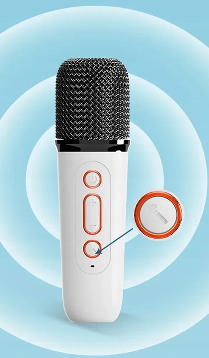 KARAOKE GŁOŚNIK BLUETOOTH BEZPRZEWODOWY ZESTAW 2X MIKROFONY DLA DZIECI RGB