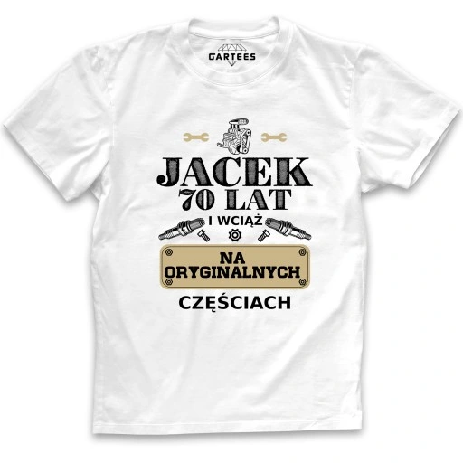KOSZULKA MĘSKA PREZENT NA KAŻDE URODZINY 1-99 IMIĘ