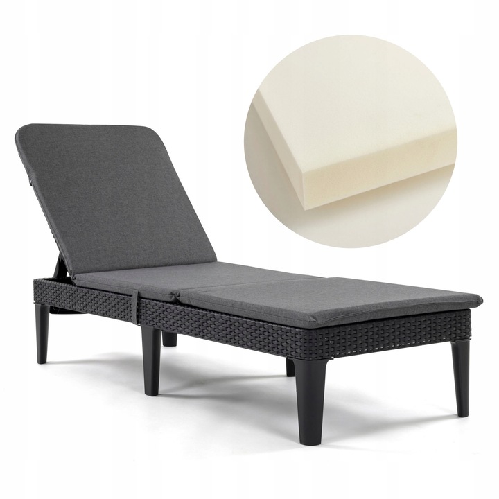 Poduszka na leżak JAIPUR GREY Melange S-02A