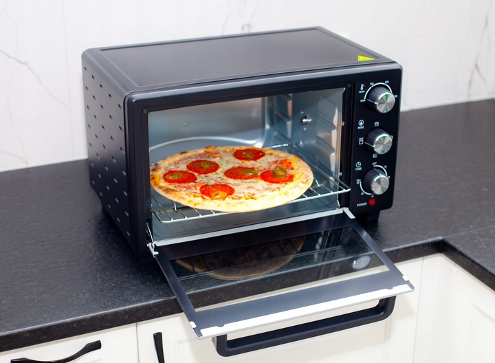 MINI PIEKARNIK ELEKTRYCZNY WOLNOSTOJĄCY 25L BERLINGER GRILL ROŻNO PRZENOŚNY