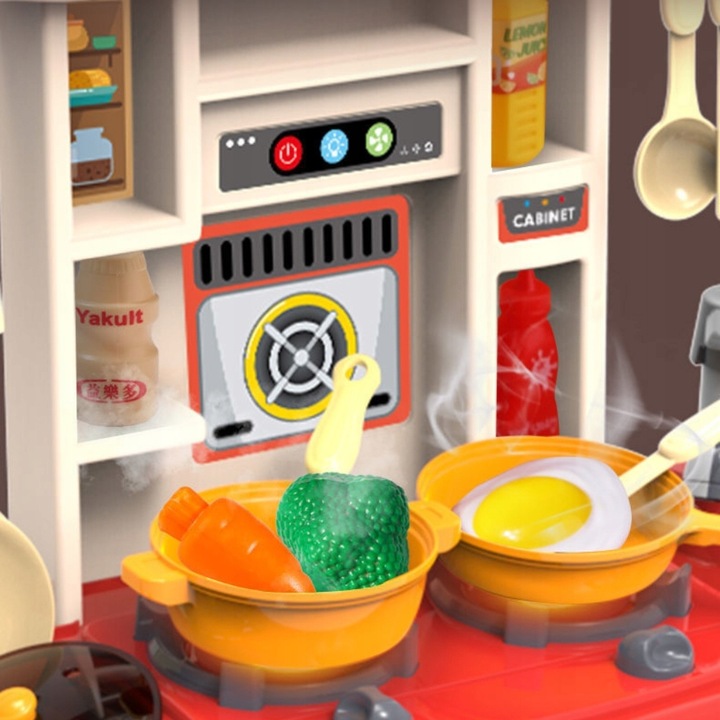 MINI KUCHNIA DLA DZIECI ROZWOJOWA KRAN PALNIKI PARA INTERAKTYWNA AKCESORIA