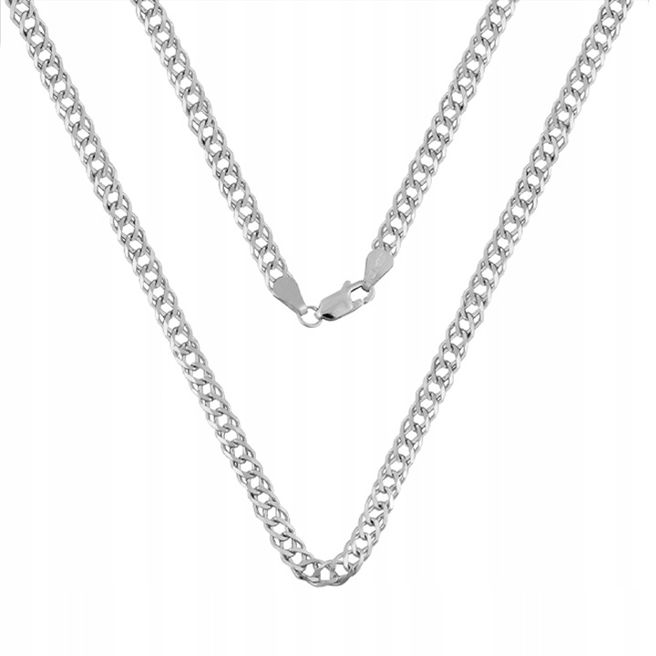 Łańcuszek srebrny pr. 925 Naszyjnik Splot Rombo Rombus | 55 cm x 5 mm