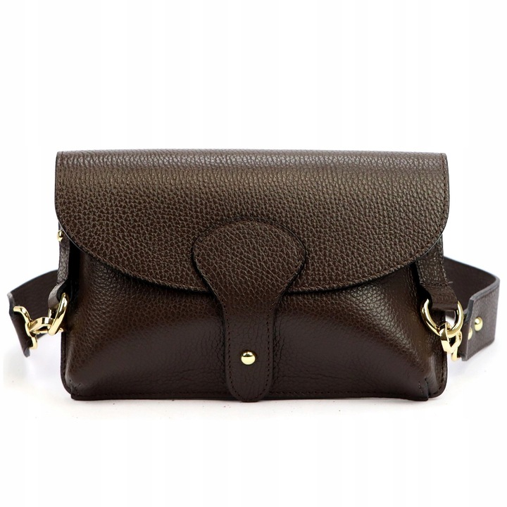 Torebka skórzana LUKA DOLLARO INSTAGRAMKA ciemny brąz