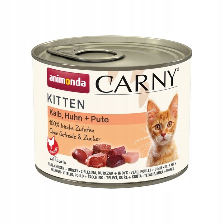 Animonda Carny Kitten Mokra Karma Dla Kociąt zestaw 12x200g MIX Smaków