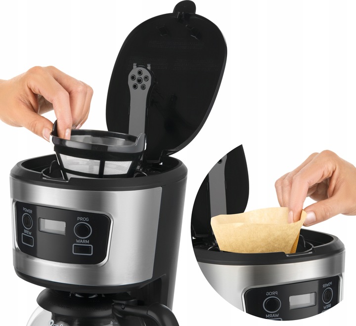 EKSPRES DO KAWY PRZELEWOWY Z WIELORAZOWYM FILTREM SENCOR 700W 0,75L