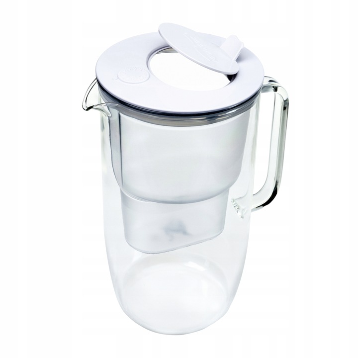 Szklany Dzbanek Filtrujący Aqualogis Etiuda 2.9L Biały + Wkład Pure+