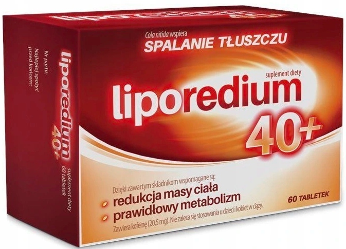 Liporedium 40+ spalanie tłuszczu, 60 tabletek