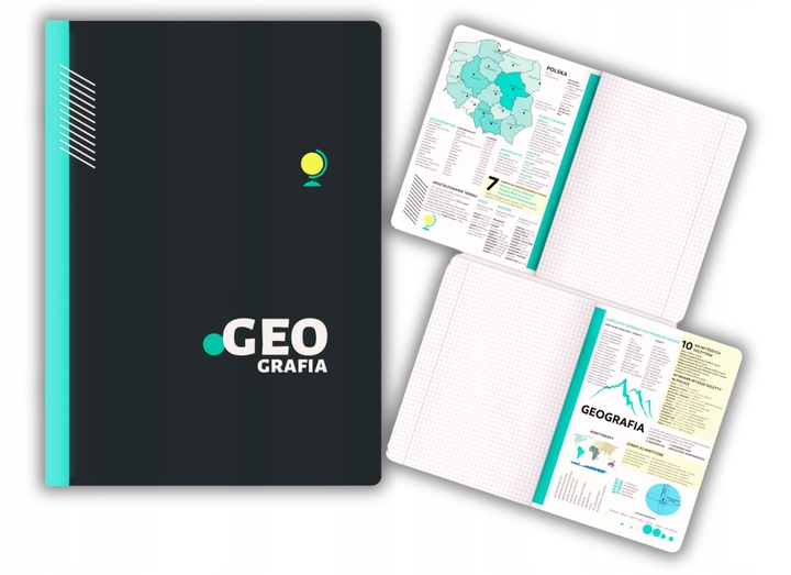 KOMPLET 10 ZESZYTÓW ZE ŚCIĄGĄ A5/60K ŚCIĄGA KOLOROWA 60 KARTEK KLASA 7-8