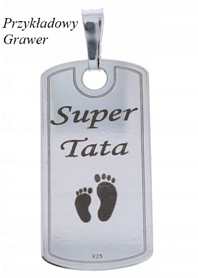 SREBRNY PEŁNY ŁAŃCUSZEK MĘSKI PANCERKA NIEŚMIERTELNIK PR. 925 GRAWER GRATIS