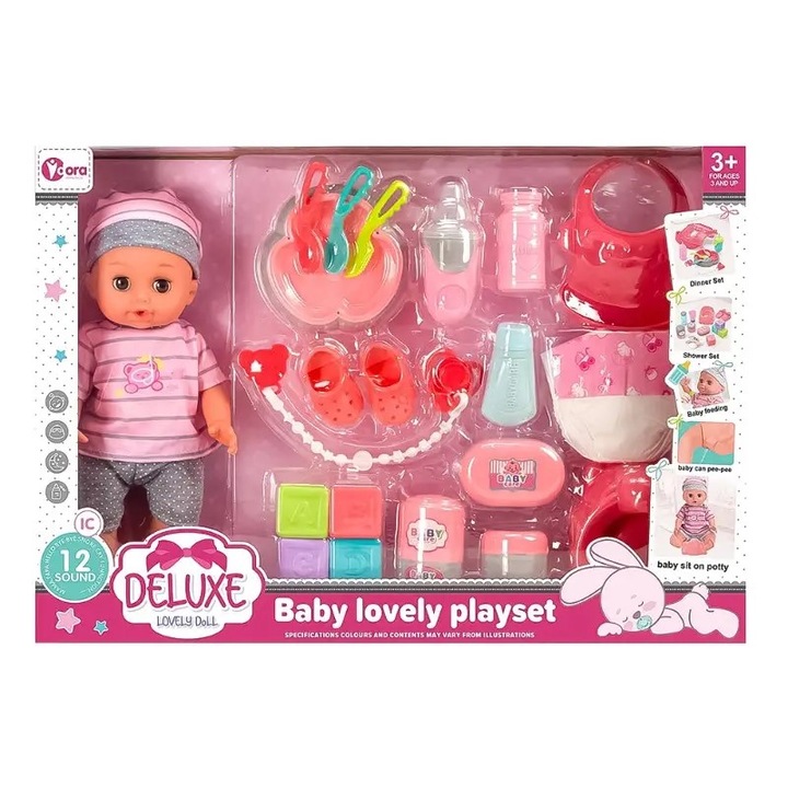 Lalka bobas jak żywa duża akcesoria interaktywna mówi siusia ubranko