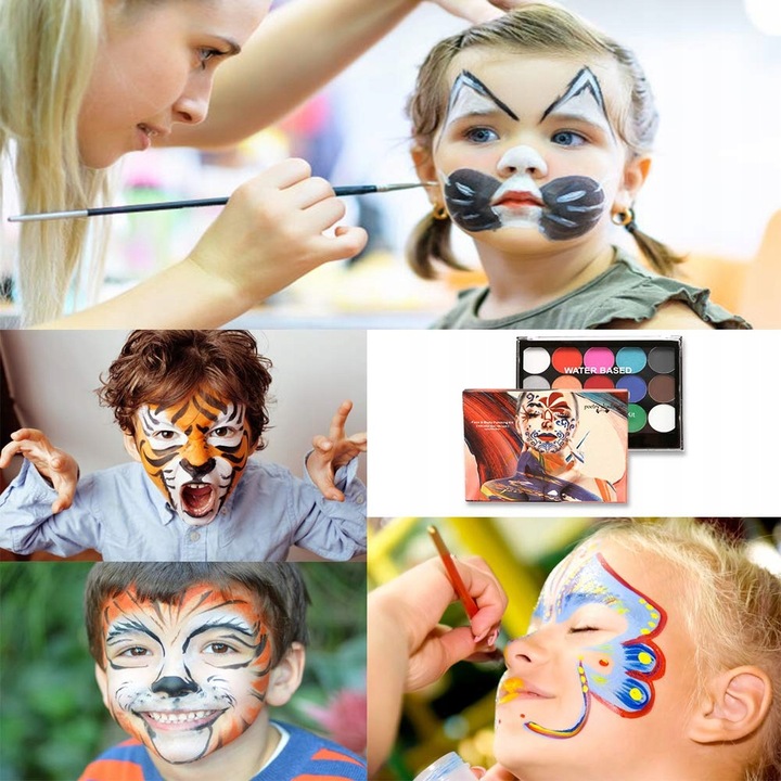ZESTAW FARB DO MALOWANIA TWARZY CIALA DLA DZIECI