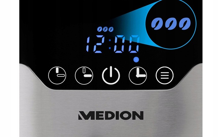 Ekspres przelewowy Medion TERMOS 1.2L 900W,Reg.aromatu kawy,do 8 filiżanek