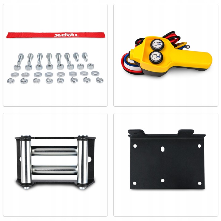 WYCIĄGARKA ELEKTRYCZNA DO QUADA X-BULL 2500 WCIĄGARKA 12V PŁUG 1,1 TON ATV