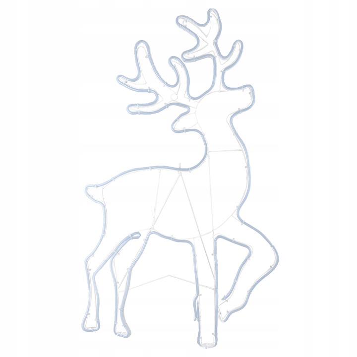 Lampki Zewnętrzne Świąteczne Renifer Dekoracja Ozdoba LED Neon Biały IP44