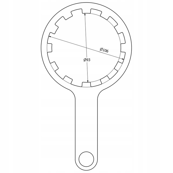 Metalowy klucz korpusu filtra wody 10" 10' solidny stalowy