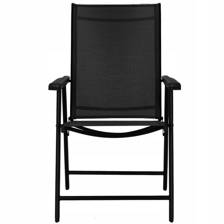 Składane KRZESŁO ogrodowe MOCNE METALOWE na TARAS balkon FOTEL OGRODOWY