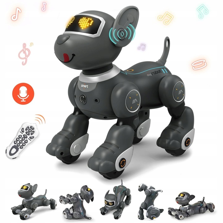 ROBOT INTERAKTYWNY ROBO PIES PIESEK ZDALNIE STEROWANY GŁOSEM PILOT DOTYK